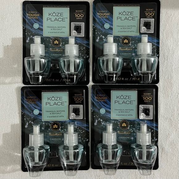 Koze Place Tranquil Waters & Sea Salt Plug-In Scented Oil Refills (8 Refills) - Picture 1 of 1